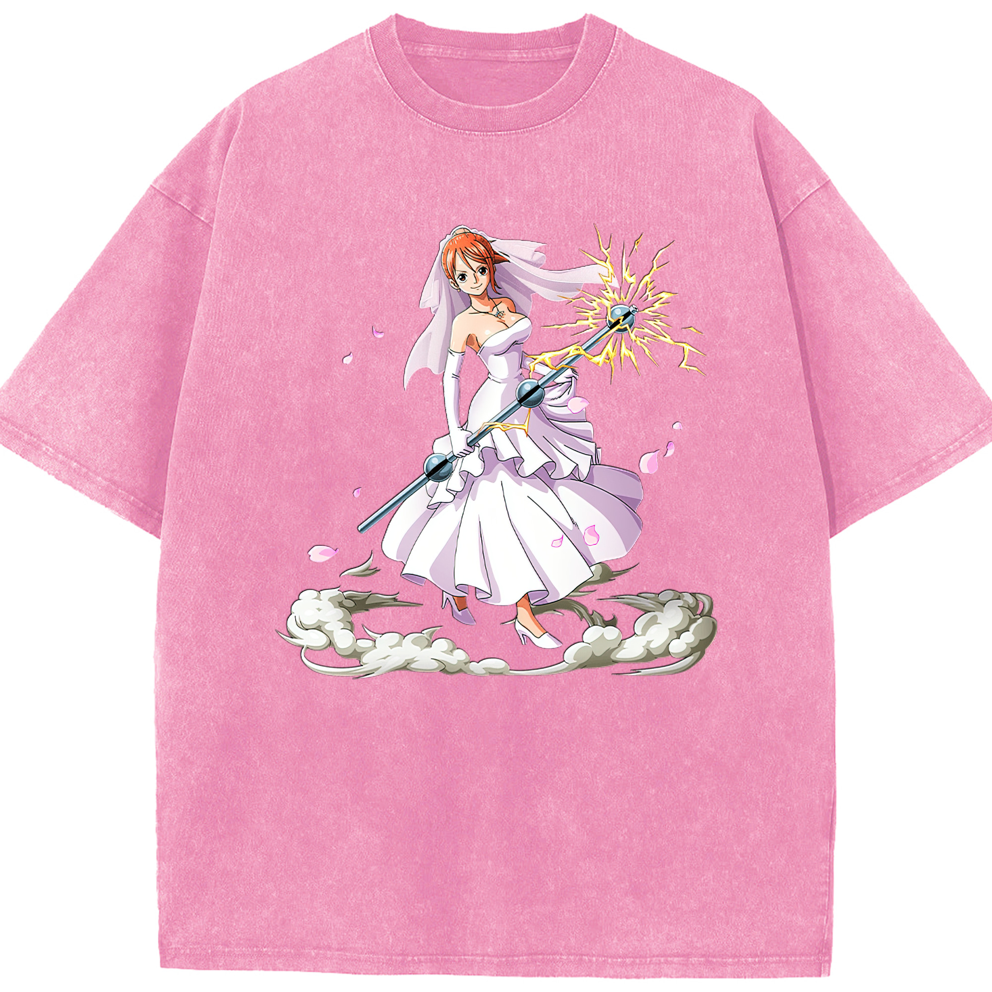 ワンピース ナミ ONE PIECE Nami 綿100% ヴィンテージ風 半袖Tシャツ（フロントプリント）